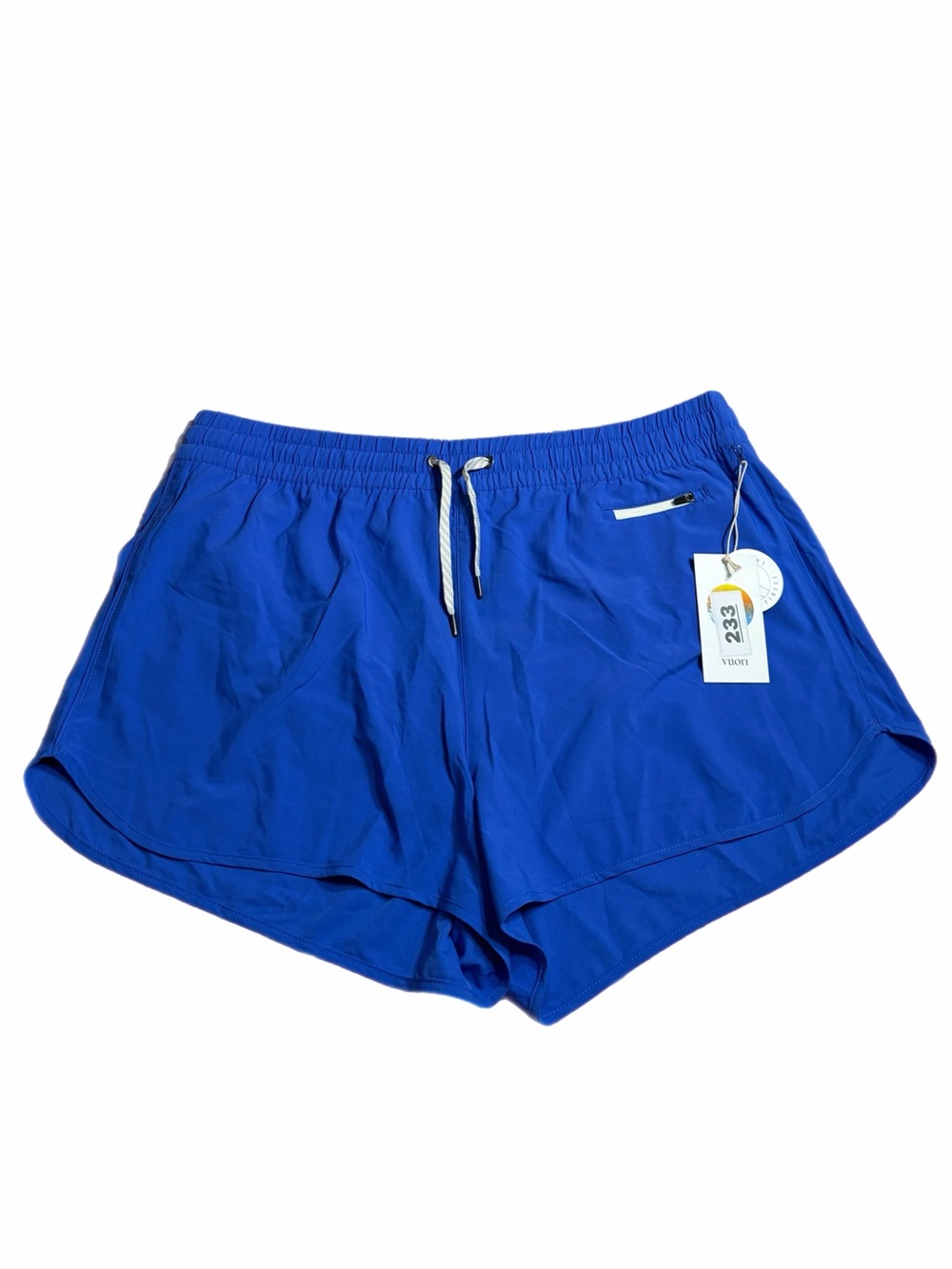 NWT Vuori Clementine 2.0 Mid-Rise Short *2.5” (Bright Iris) Size XXL